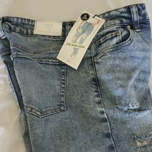 Destroyed Mom Jeans, High Rise.